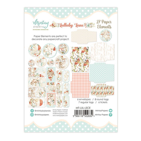 Mintay Lullaby Lane 6x8 Inch Paper Elements (27pcs) (MT-LUL-LSCE)