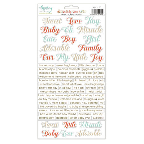 Mintay Lullaby Lane 6x12 Inch Paper Stickers Words (MT-LUL-13)