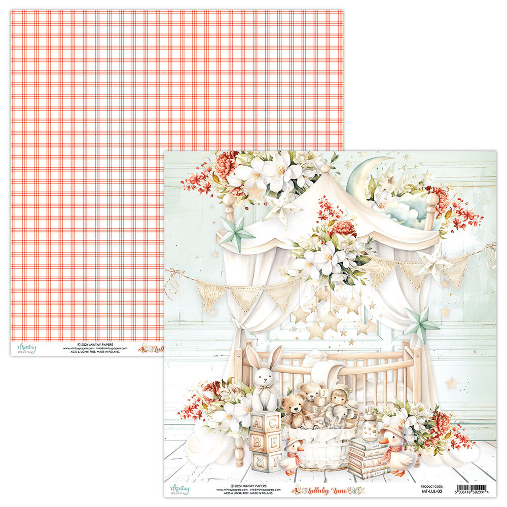 Mintay Lullaby Lane 12x12 Inch Scrapbooking Paper Set (MT-LUL-07)