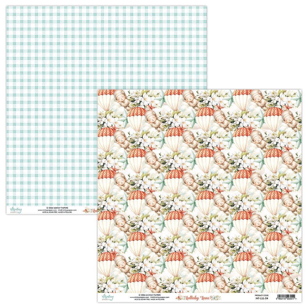 Mintay Lullaby Lane 12x12 Inch Scrapbooking Paper Set (MT-LUL-07)