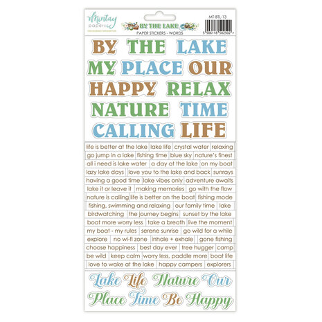 Mintay By The Lake 6x12 Inch Paper Stickers Words (MT-BTL-13)