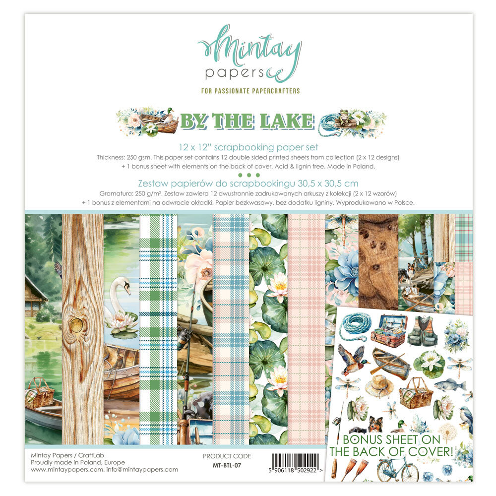 Mintay By The Lake 12x12 Inch Scrapbooking Paper Set (MT-BTL-07) Mintay By The Lake 12x12 Inch Scrapbooking Paper Set (MT-BTL-07)