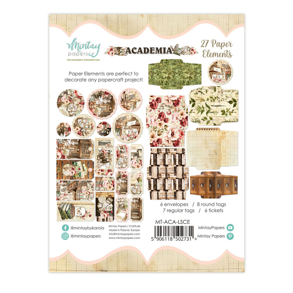 Mintay Academia 6x8 Inch Paper Elements (27pcs) (MT-ACA-LSCE)