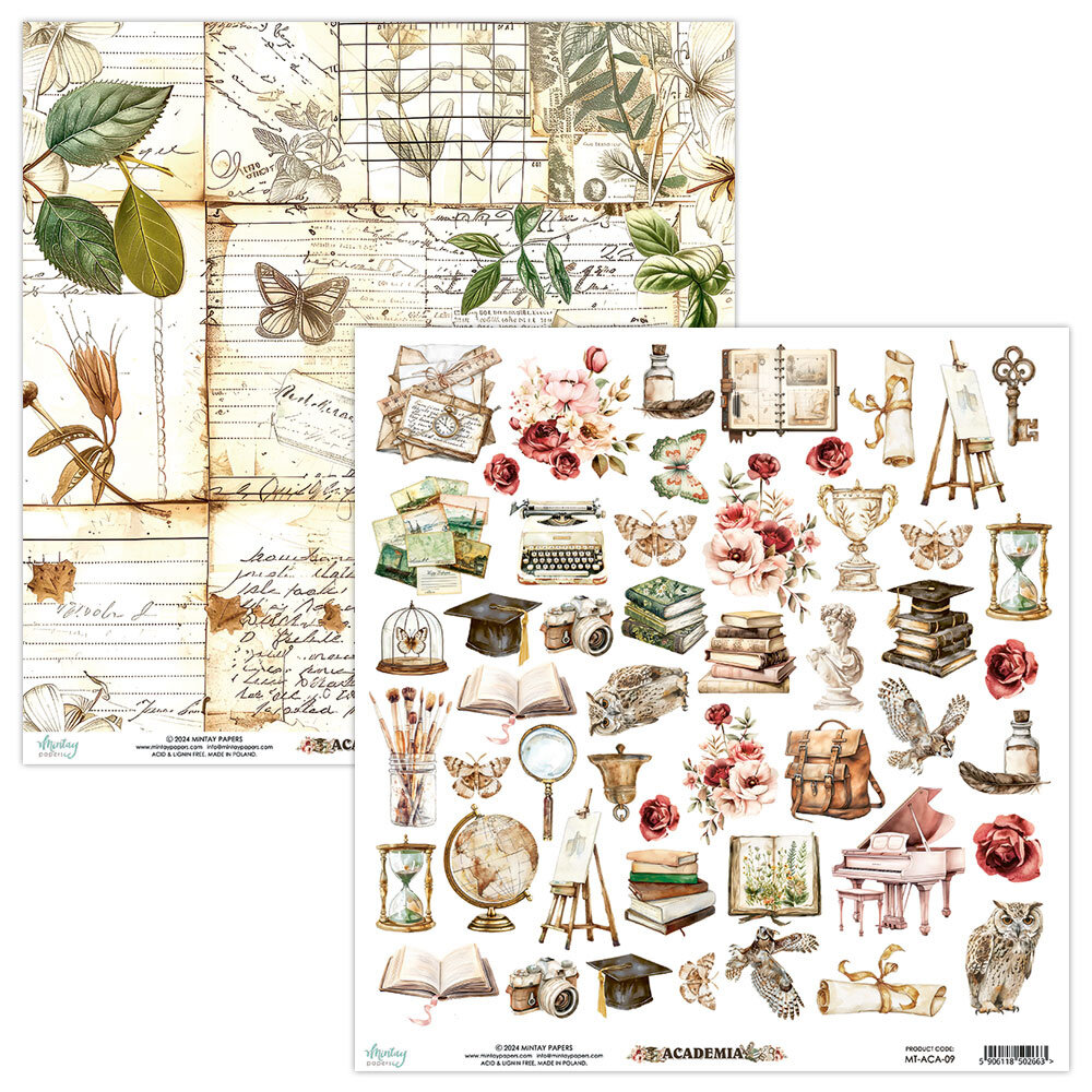 Mintay Academia 12x12 Inch Scrapbooking Paper Set (MT-ACA-07) Mintay Academia 12x12 Inch Scrapbooking Paper Set (MT-ACA-07)