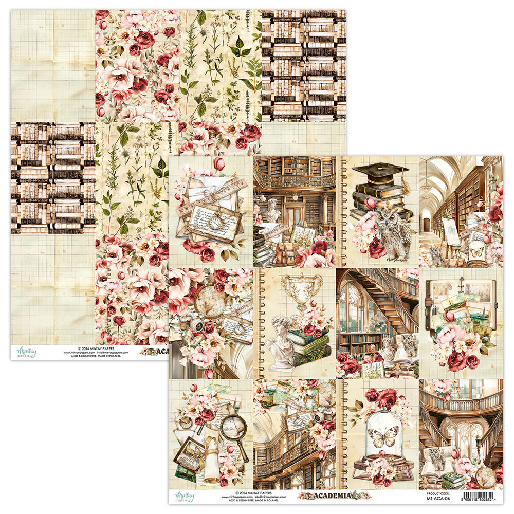 Mintay Academia 12x12 Inch Scrapbooking Paper Set (MT-ACA-07) Mintay Academia 12x12 Inch Scrapbooking Paper Set (MT-ACA-07)