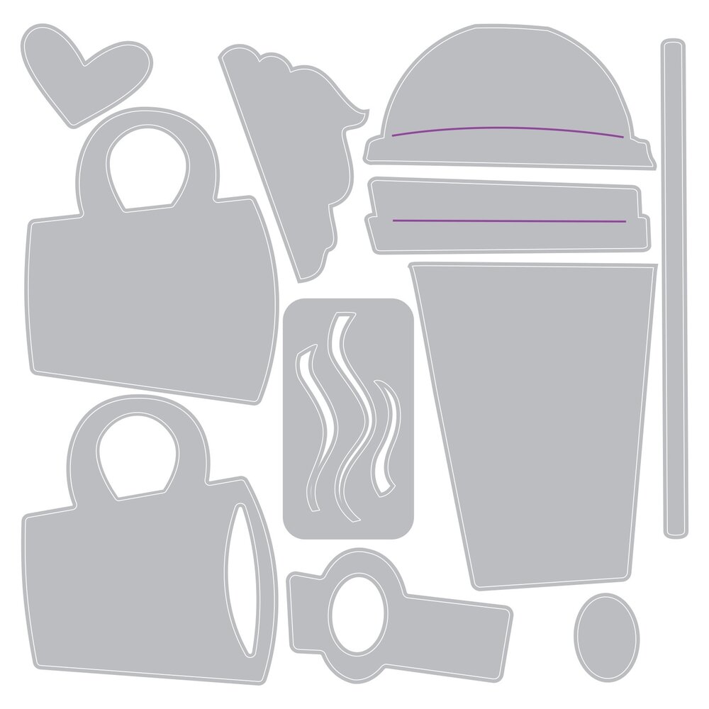 Sizzix 2D Texture Fades w/ Thinlits Die by Tim Holtz Vault Side Order Fresh Brewed (1+11pcs) (666862) Sizzix 2D Texture Fades w/ Thinlits Die by Tim Holtz Vault Side Order Fresh Brewed (1+11pcs) (666862)