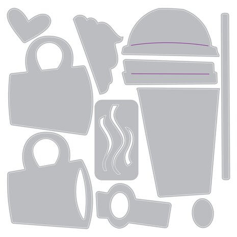 Sizzix 2D Texture Fades w/ Thinlits Die by Tim Holtz Vault Side Order Fresh Brewed (1+11pcs) (666862) Sizzix 2D Texture Fades w/ Thinlits Die by Tim Holtz Vault Side Order Fresh Brewed (1+11pcs) (666862)