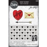 Sizzix 2D Texture Fades w/ Thinlits Die by Tim Holtz Vault Side Order Love Notes (1+8pcs) (666860) Sizzix 2D Texture Fades w/ Thinlits Die by Tim Holtz Vault Side Order Love Notes (1+8pcs) (666860)