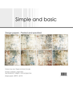 Simple and Basic Peeled and Speckled 12x12 Inch Paper Pack (SBP741)