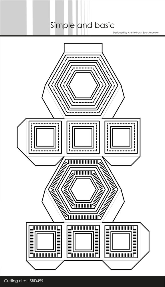 Simple and Basic Hexagon Box Dies (SBD499)