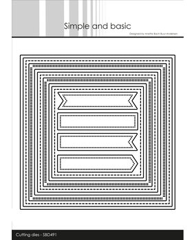 Simple and Basic Combi Striped Frames - Square Dies (SBD491)