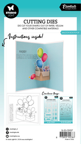 Studio Light Balloon Box Pop-Up Essentials Cutting Die (SL-ES-CD927) (DISCONTINUED)