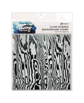 Ranger Simon Hurley create. Cling Rubber Background Bold Woodgrain (HUR87915) (DISCONTINUED)