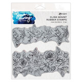 Ranger Simon Hurley create. Cling Mount Rubber Stamps Rose Borders (HUR87953) (DISCONTINUED)