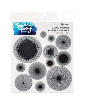 Ranger Simon Hurley create. Cling Mount Rubber Stamps Bursts (HUR87946) (DISCONTINUED)