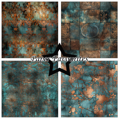 Paper Favourites Patina 6x6 Inch Paper Pack (PF517) Paper Favourites Patina 6x6 Inch Paper Pack (PF517)