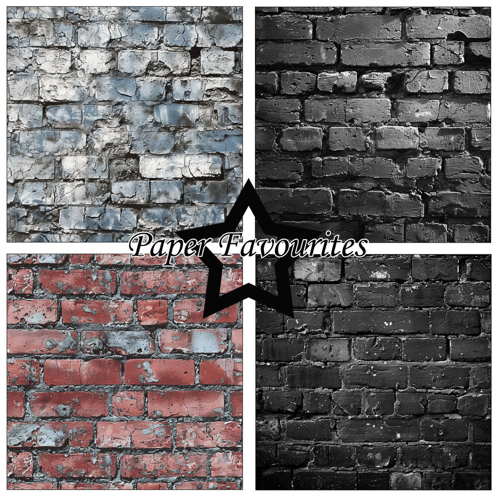 Paper Favourites Brick Wall 6x6 Inch Paper Pack (PF516)