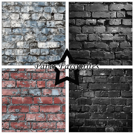 Paper Favourites Brick Wall 6x6 Inch Paper Pack (PF516)