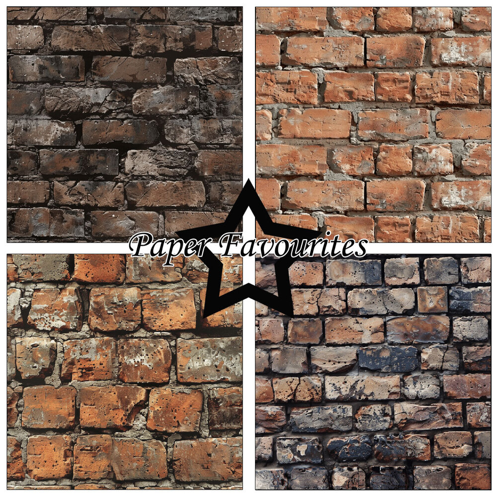 Paper Favourites Brick Wall 12x12 Inch Paper Pack (PF716) Paper Favourites Brick Wall 12x12 Inch Paper Pack (PF716)