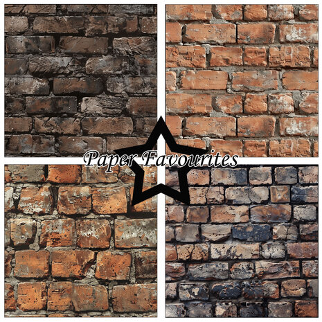 Paper Favourites Brick Wall 12x12 Inch Paper Pack (PF716) Paper Favourites Brick Wall 12x12 Inch Paper Pack (PF716)