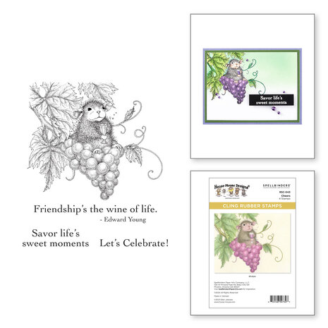 Spellbinders Cheers Cling Rubber Stamp (RSC-043) (DISCONTINUED) Spellbinders Cheers Cling Rubber Stamp (RSC-043) (DISCONTINUED)