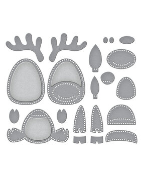 Spellbinders Felt Reindeer Etched Dies (S7-259)