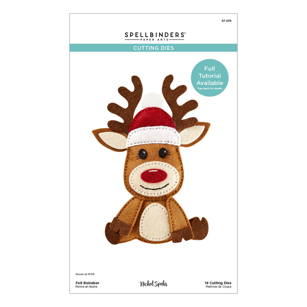 Spellbinders Felt Reindeer Etched Dies (S7-259) (DISCONTINUED)