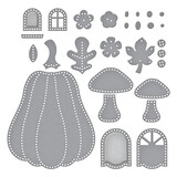 Spellbinders Felt Pumpkin Lane House Etched Dies (S7-261)
