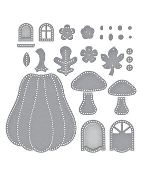 Spellbinders Felt Pumpkin Lane House Etched Dies (S7-261)