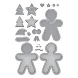 Spellbinders Felt Gingerbread Boy & Girl Etched Dies (S7-265)