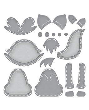 Spellbinders Felt Forest Fox Etched Dies (S7-260)