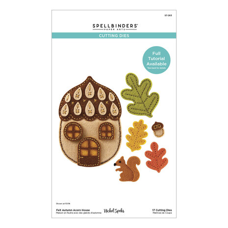 Spellbinders Felt Autumn Acorn House Etched Dies (S7-263) Spellbinders Felt Autumn Acorn House Etched Dies (S7-263)