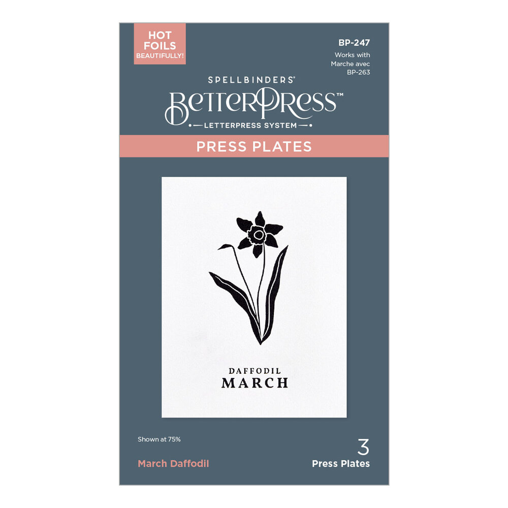Spellbinders March Daffodil Press Plates (BP-247) Spellbinders March Daffodil Press Plates (BP-247)