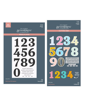 Spellbinders Bold Color Mix Numbers BetterPress Plates and Die Bundle (BD-0911) Spellbinders Bold Color Mix Numbers BetterPress Plates and Die Bundle (BD-0911)