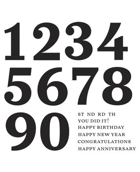 Spellbinders Bold Color Mix Numbers Press Plates (BP-243) Spellbinders Bold Color Mix Numbers Press Plates (BP-243)
