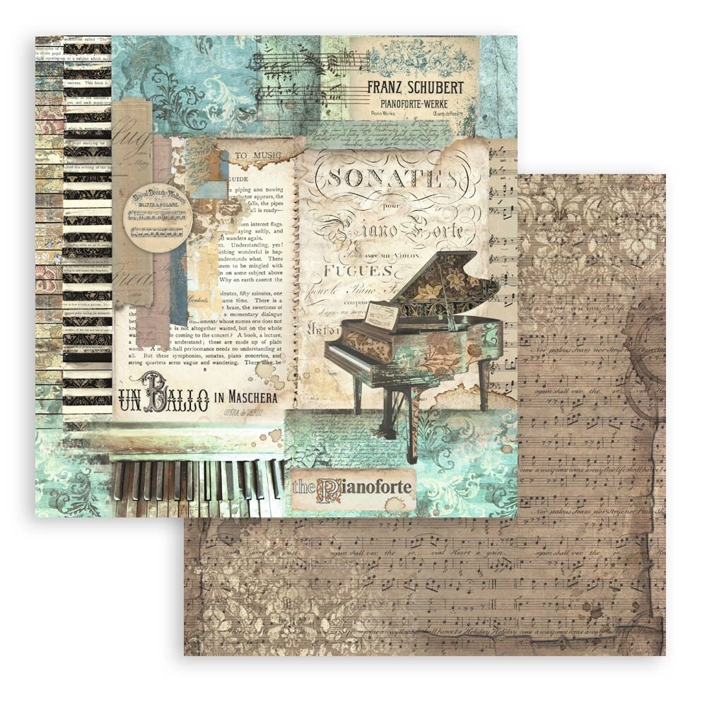 Stamperia Music 12x12 Inch Paper Pack (SBBL48) (DISCONTINUED) Stamperia Music 12x12 Inch Paper Pack (SBBL48) (DISCONTINUED)
