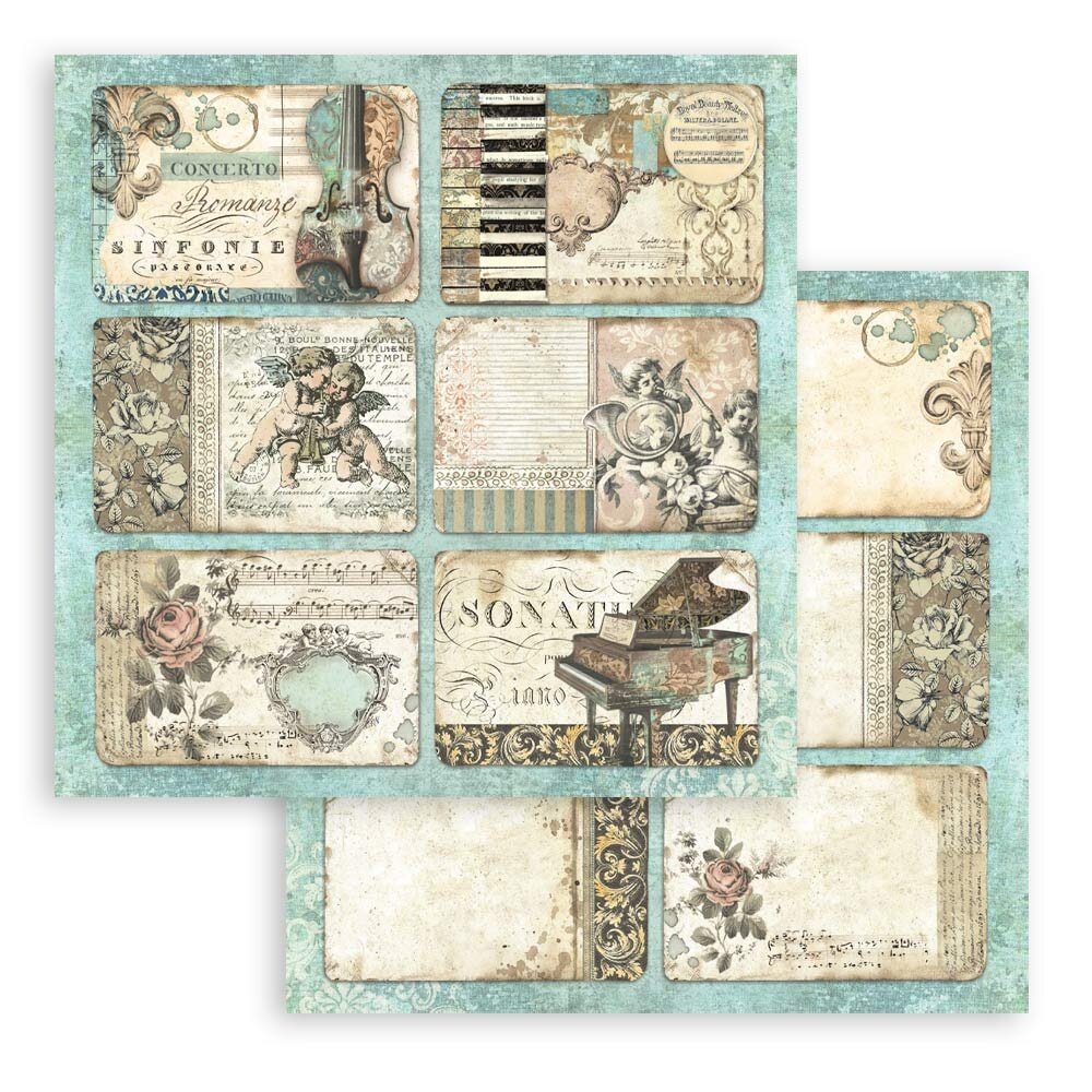 Stamperia Music 12x12 Inch Paper Pack (SBBL48) (DISCONTINUED) Stamperia Music 12x12 Inch Paper Pack (SBBL48) (DISCONTINUED)