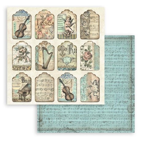 Stamperia Music 12x12 Inch Paper Pack (SBBL48) (DISCONTINUED) Stamperia Music 12x12 Inch Paper Pack (SBBL48) (DISCONTINUED)