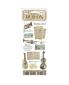 Stamperia Music Rub-On 4x8,5 Inch Instruments (DFLRB124) Stamperia Music Rub-On 4x8,5 Inch Instruments (DFLRB124)