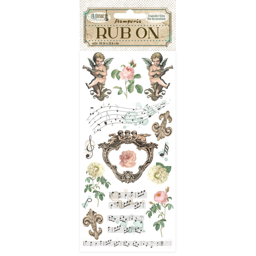 Stamperia Music Rub-On 4x8,5 Inch Angels (DFLRB125) Stamperia Music Rub-On 4x8,5 Inch Angels (DFLRB125)