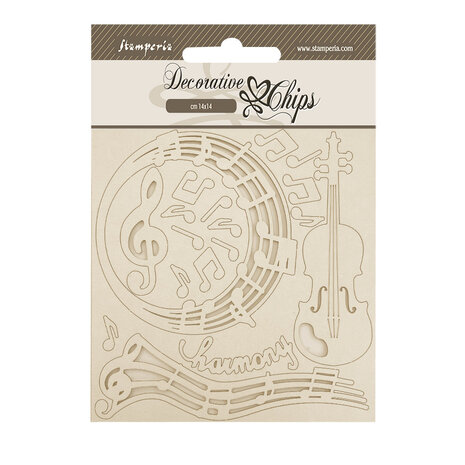 Stamperia Music Decorative Chips (SCB245) (DISCONTINUED)