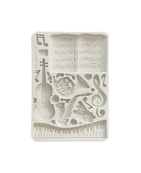 Stamperia Music A5 Silicon Mould (KACMA547) (DISCONTINUED)
