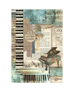 Stamperia Music A4 Rice Paper Piano (6pcs) (DFSA4966) (DISCONTINUED) Stamperia Music A4 Rice Paper Piano (6pcs) (DFSA4966) (DISCONTINUED)