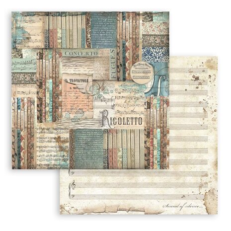 Stamperia Music 8x8 Inch Paper Pack (SBBS118) Stamperia Music 8x8 Inch Paper Pack (SBBS118)
