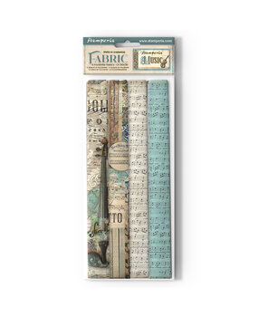 Stamperia Music 12x12 Inch Fabric Sheets (4pcs) (SBPLT38) Stamperia Music 12x12 Inch Fabric Sheets (4pcs) (SBPLT38)