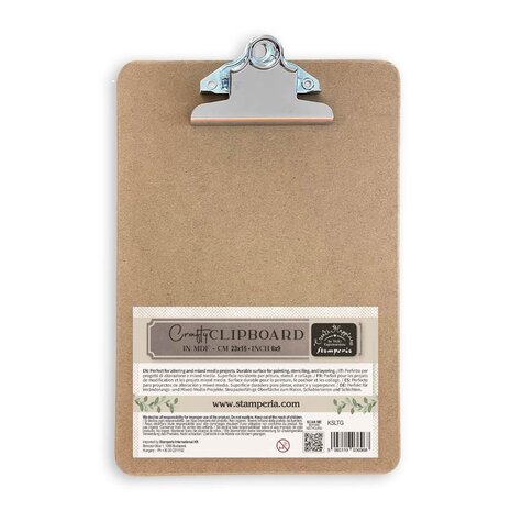 Stamperia Create Happiness Crafty Clipboard 6x9 Inch MDF (KSLTG)