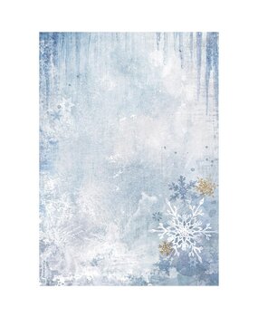 Stamperia Create Happiness Dewdrops A4 Rice Paper Blue Snowflakes (6pcs) (DFSA4972) Stamperia Create Happiness Dewdrops A4 Rice Paper Blue Snowflakes (6pcs) (DFSA4972)