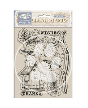 Stamperia Create Happiness Dewdrops Clear Stamps Nest Bird (WTK206) Stamperia Create Happiness Dewdrops Clear Stamps Nest Bird (WTK206)