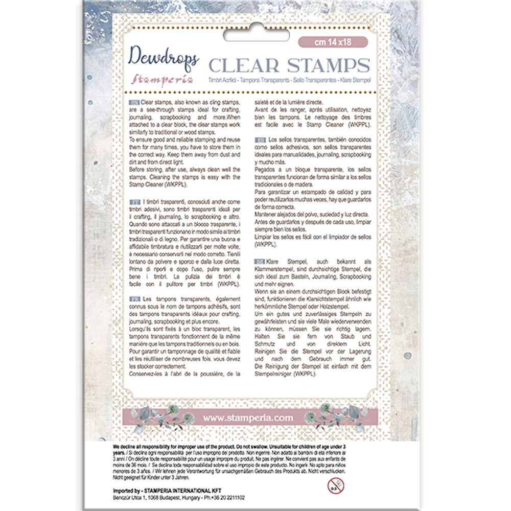 Stamperia Create Happiness Dewdrops Clear Stamps Blossoms (WTK207) Stamperia Create Happiness Dewdrops Clear Stamps Blossoms (WTK207)
