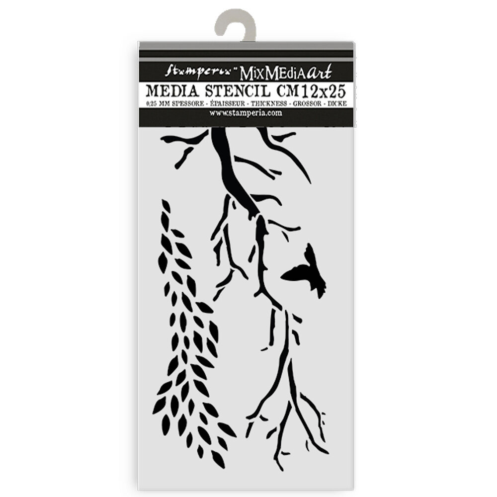 Stamperia Create Happiness Dewdrops Thick Stencil 12x25cm Branches (KSTDL106) Stamperia Create Happiness Dewdrops Thick Stencil 12x25cm Branches (KSTDL106)